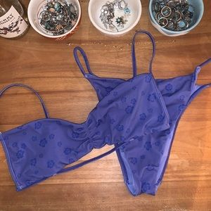 Blue Hibiscus Bikini Set